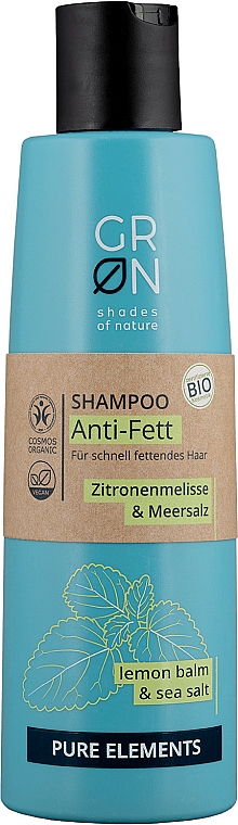 Shampoo mit Zitronenmelisse und Meersalz für schnell fettendes und öliges Haar - GRN Pure Elements Anti-Grease Shampoo — Bild N2