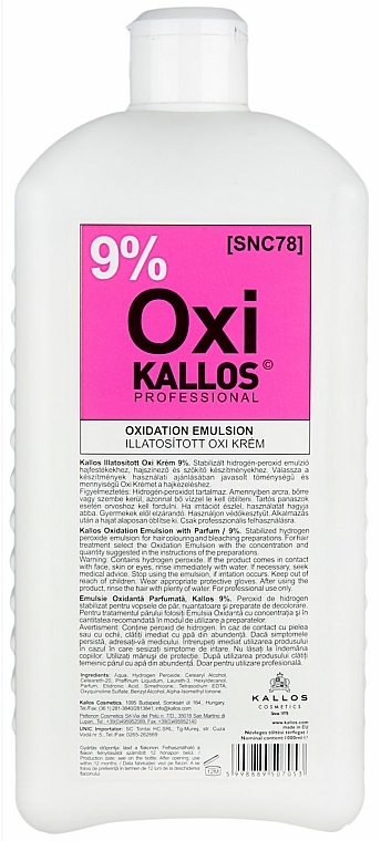 Oxidationsmittel 9% - Kallos Cosmetics oxidation emulsion with parfum  — Foto N1