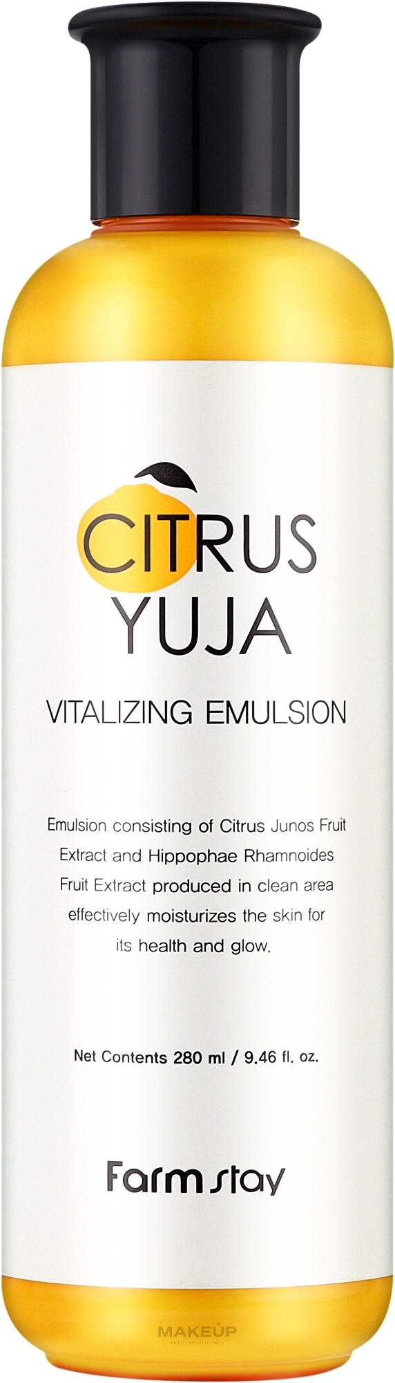 Emulsion mit Yuzu-Extrakt - FarmStay Citrus Yuja Vitalizing Emulsion — Bild 280 ml