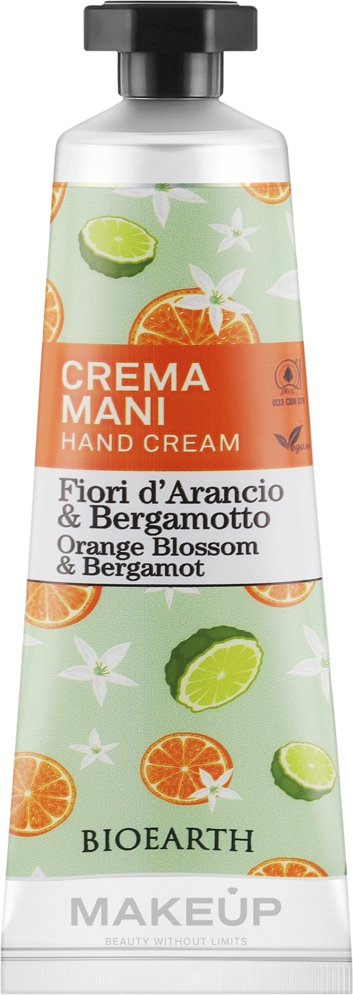 Handcreme mit Orangenblüte und Bergamotte - Bioearth Family Orange Blossom & Bergamot Hand Cream — Bild 30 ml