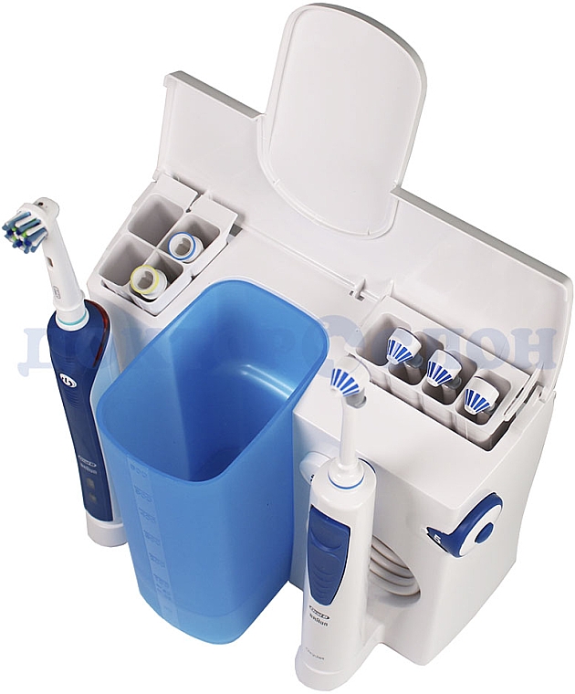 Zahnpflegeset 9-tlg. - Oral-B Braun Oxyjet + PRO 2000 (Irrigator und elektrische Zahnbürste mit Ersatzköpfen) — Bild N4