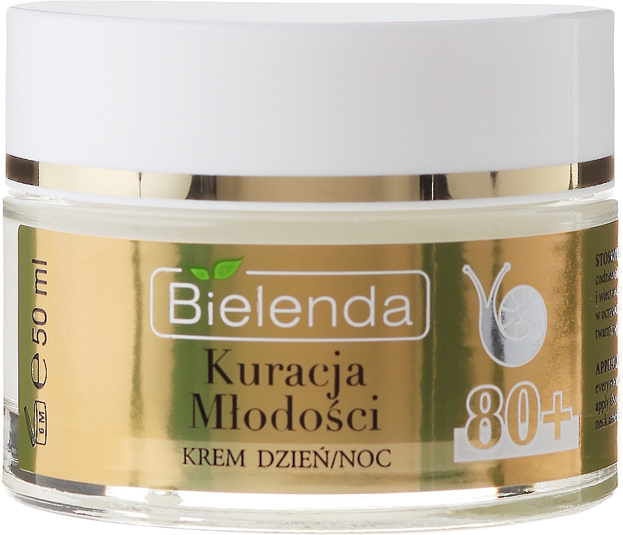 Reparierende Anti-Falten Gesichtscreme mit Schneckenschleim-Extrakt 80+ - Bielenda Kuracja Mlodosci Cream 80+ — Bild N2