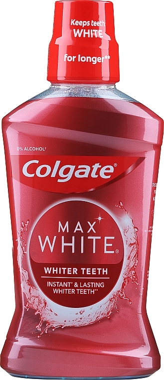 Mundspülung bei Zahnverfärbungen ohne Alkohol - Colgate Max White — Foto N1