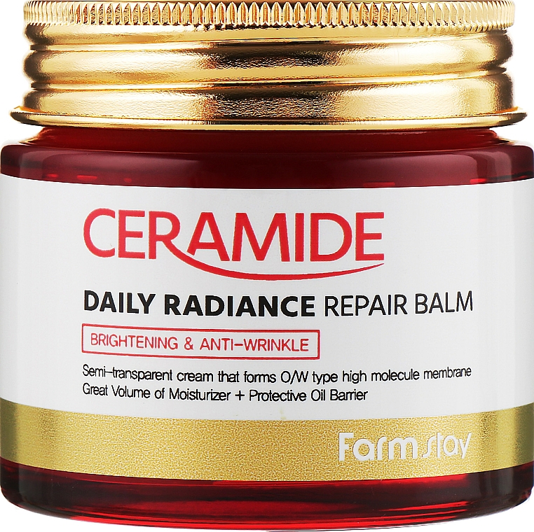 Aufhellender Anti-Falten Creme-Balsam für das Gesicht mit Ceramiden - FarmStay Ceramide Daily Radiance Repair Balm — Bild N1