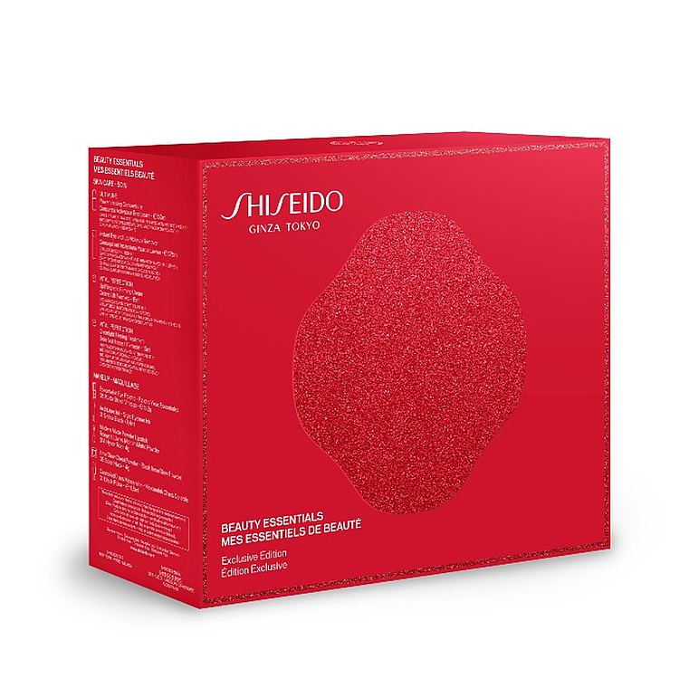 Make-up Set - Shiseido Christmas Blockbuster Beauty Essentials (Gesichtskonzentrat 50ml + Augen- und Lippen-Make-up-Entferner 125ml + Gesichtscreme 15ml + Gesichtscreme für die Nacht 15ml + Mascara 11.5ml + Lidschatten-Palette 5.2g + Eyeliner 0.4ml + Gesi — Bild N2