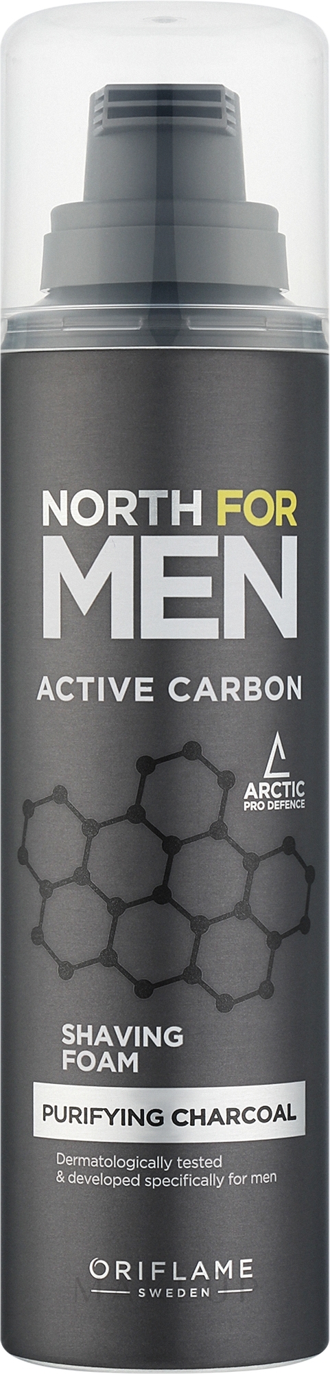 Rasierschaum - Oriflame North For Men Active Carbon Shaving Foam — Bild 200 ml