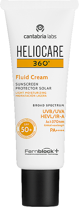 Feuchtigkeitsspendende Fluid-Creme für das Gesicht SPF 50+ - Cantabria Labs Heliocare 360º Fluid Cream SPF 50+ Sunscreen — Bild N2