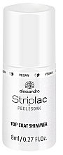 Glänzender Hybridlack - Alessandro International Striplac Peel Or Soak Top Coat Shimmer — Bild N1