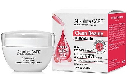 Nachtcreme für das Gesicht - Absolute Care Clean Beauty Multi Vitamins Night Renewal Cream — Bild N1