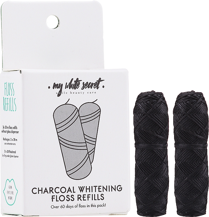 Zahnseide mit Aktivkohle - My White Secret Charcoal Whitening Floss Refill (Refill) — Bild N2