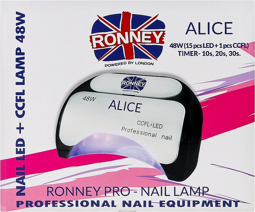 CCFL/LED Lampe für Nageldesign rot - Ronney Profesional Alice Nail CCFL+LED 48w (GY-LCL-015D) Lamp — Bild N3