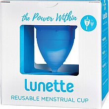 Menstruationstasse Modell 1 blau - Lunette Reusable Menstrual Cup Blue Model 1 — Bild N1