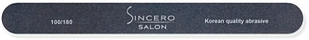 Nagelfeile gerade schwarz 100/180 - Sincero Salon Nail File, Straight, Black — Bild N1