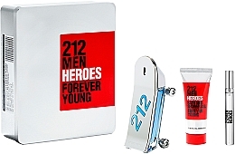 Düfte, Parfümerie und Kosmetik Carolina Herrera 212 Men Heroes Forever Young - Duftset (Eau de Toilette 90ml + Bede- und Duschgel 100ml + Eau de Toilette 10ml)