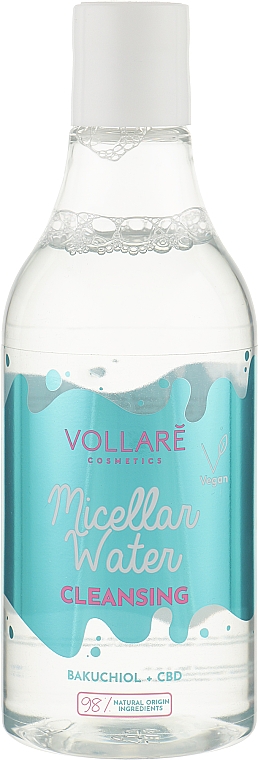 Mizellares Gesichtsreinigungswasser mit Bakuchiol + CBD - Vollare Micellar Water Cleanser — Bild N1