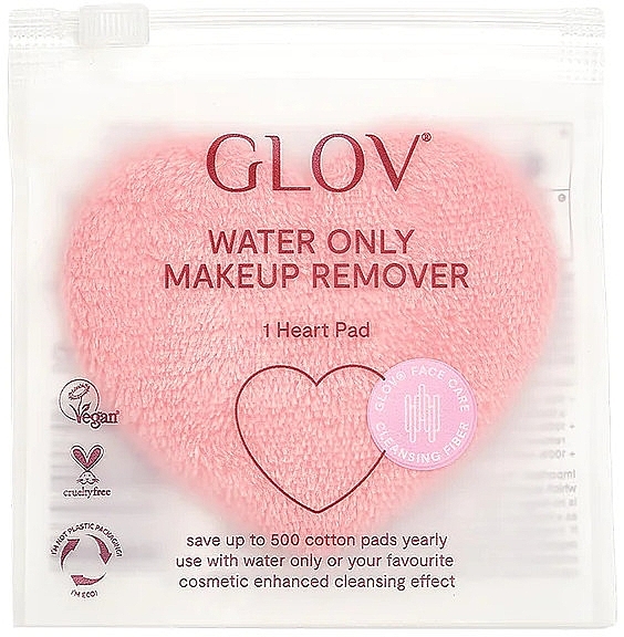 Wiederverwendbare Make-up-Entferner-Pads 5 St. rosa - Glov Reusable Heart Pads Pink Ribbon — Bild N2