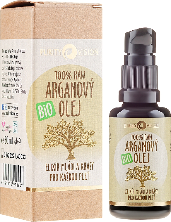 Bio Arganöl - Purity Vision 100% Raw Bio Argan Oil — Bild N1