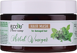 Haarmaske mit Kräuteressig für strapaziertes Haar - Eco U Hair Mask Herbal Vinegar For Damaged Hair — Bild N3