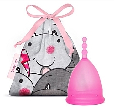 Menstruationstasse Größe S rosa - LadyCup Revolution Pinky Hippo  — Bild N1