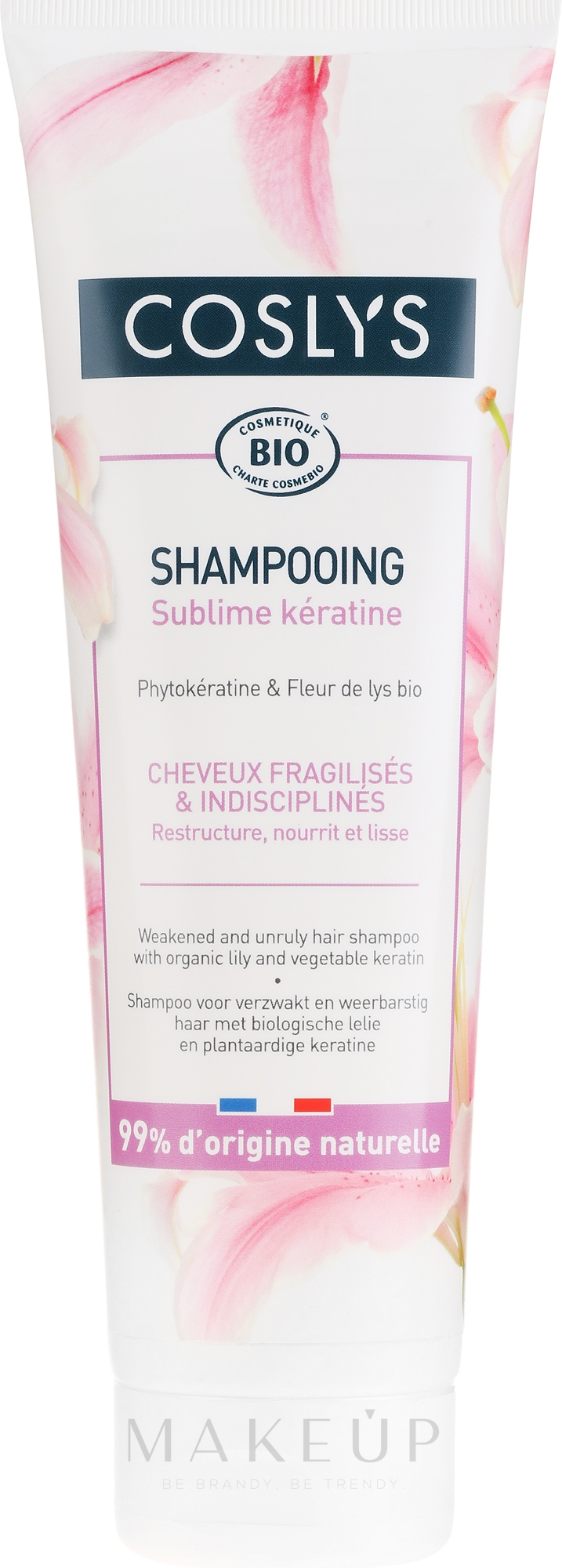 Shampoo für geschwächtes und widerspenstiges Haar mit Phytokeratin & Bio Lilie - Coslys — Bild 250 ml