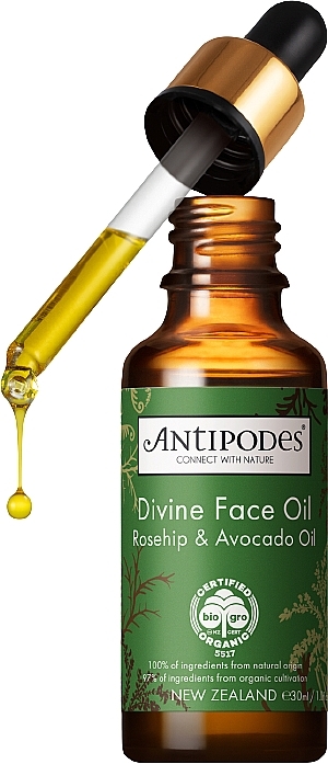 Gesichtsöl mit Hagebutte und Avocadoöl - Antipodes Divine Avocado & Rosehip Face Oil — Bild N2