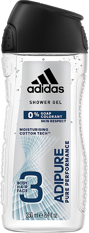Duschgel - Adidas Adipure 3-in-1 Shower Gel