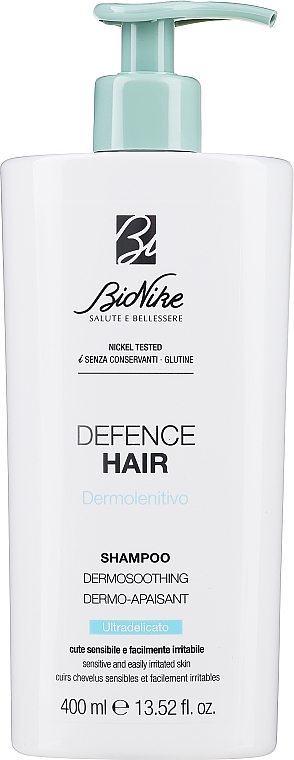 Ultra sanftes beruhigendes Shampoo für empfindliche Kopfhaut - BioNike Defence Hair Shampoo Dermosoothing — Bild N1