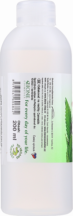 Nagellackentferner - Bione Cosmetics Cannabis Nail Polish Remover — Bild N2