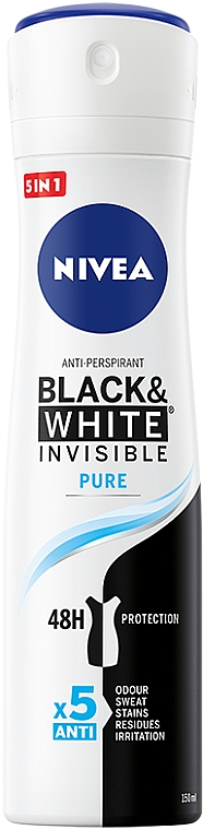 Deo Spray Antitranspirant - NIVEA Black & White Invisible Pure Fashion Edition 48H Protection — Foto N1