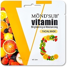 Düfte, Parfümerie und Kosmetik Feuchtigkeitsspendende und erfrischende Maske mit Vitamin C - Mond'Sub Vitamin C Brightening & Moisturizing Facial Mask