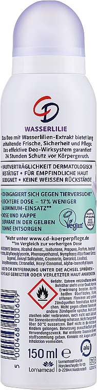Erfrischendes Deospray mit Wasserlilienextrakt - CD Deo — Bild N2