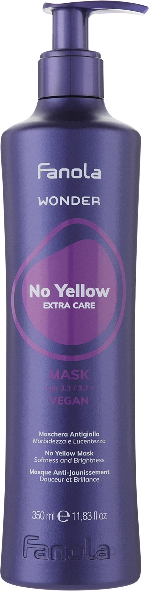 Anti-Gelb-Haarmaske - Fanola Wonder No Yellow Extra Care Mask — Bild 350 ml