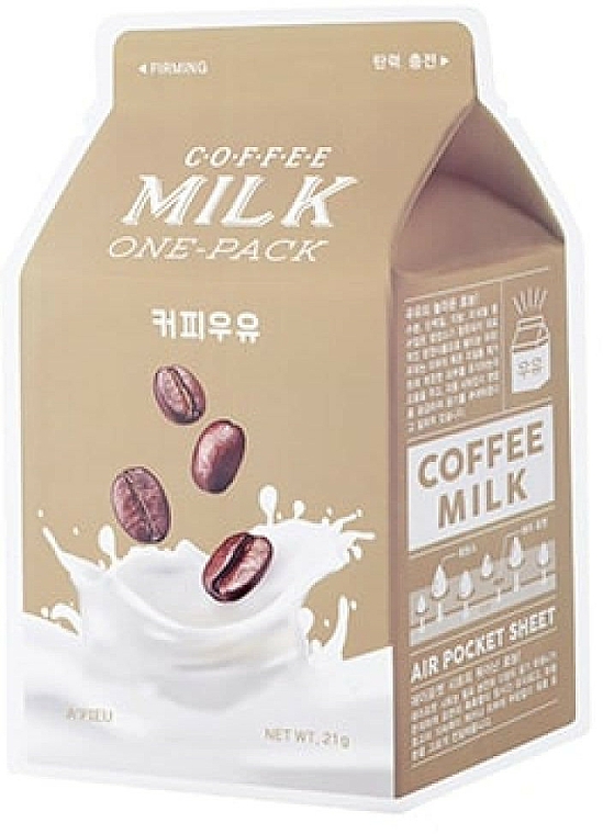Feuchtigkeitsspendende Tuchmaske mit Milchkaffee - A'pieu Coffee Milk One-Pack — Bild N1