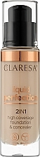 Düfte, Parfümerie und Kosmetik 2in1 Foundation- und Concealer - Claresa Liquid Perfection 2in1 High Coverage Foundation & Concealer