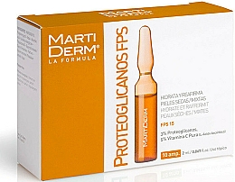 Düfte, Parfümerie und Kosmetik Feuchtigkeitsspendende und straffende Gesichtsampullen mit Vitamin C und Proteoglykanen - Martiderm Proteoglicanos FPS 15