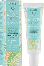 Augencreme mit Aloe Vera - Unice Hydrating Aloe Vera Eye Cream — Bild N2