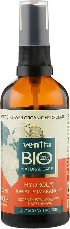 Orangenblütenhydrolat für fettige und empfindliche Haut - Venita Bio Natural Care Orange Flower Hydrolate For Oil And Sensative Skin — Bild N1