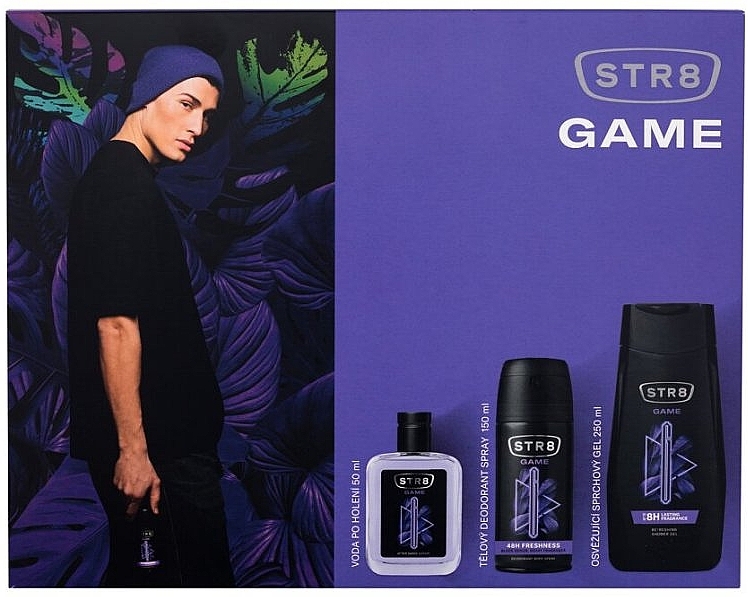 STR8 Game - Duftset (After Shave Lotion 50ml + Deospray 150ml + Duschgel 250ml)  — Bild N1