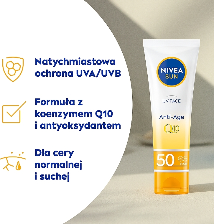 Sonnenschutzcreme für Gesicht SPF 50 - NIVEA Sun UV Face Q10 Anti-Age & Anti-Pigments — Bild N4