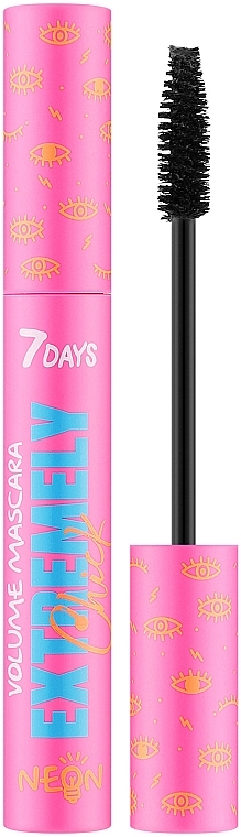 UV-leuchtende Wimperntusche - 7 Days UVglow Neon Extremely Chick Volume Mascara — Bild N1