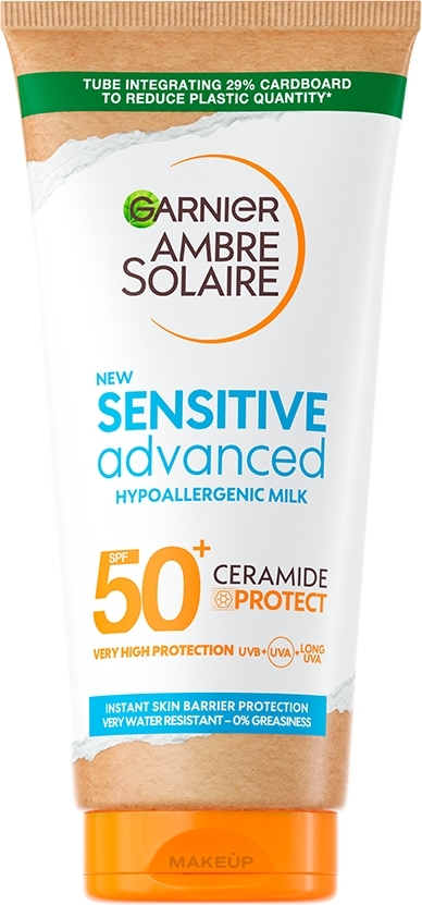 Sonnenschutzlotion für empfindliche Haut SPF 50+ - Garnier Ambre Solaire Sensitive Advanced SPF 50+ — Bild 175 ml