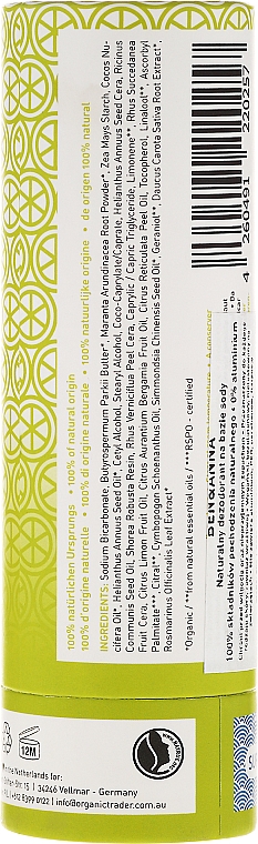 Natürlicher Soda Deostick Persian Lime - Ben & Anna Natural Soda Deodorant Paper Tube Persian Lime — Bild N2