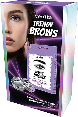 Make-up Set - Venita Trendy Brows (Laminierset 1 St. + Augenbrauen-Styling-Seife 25g) — Bild N1