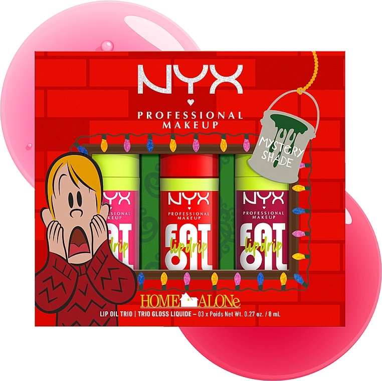 NYX Professional Makeup Home Alone Fat Oil Lip Drip Trio (3 x Lippenöl/4.8ml) - Lippen-Make-up-Set — Bild N3