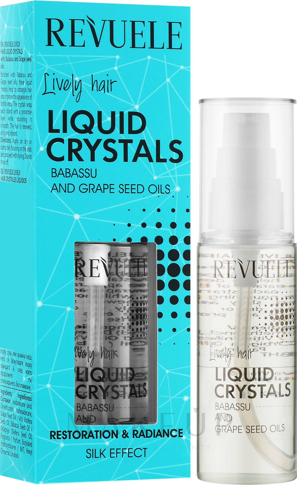Flüssige Haarkristalle mit Babassu- und Traubenkernöl - Revuele Lively Hair Liquid Crystals With Babassu and Grape Seed Oils — Bild 50 ml