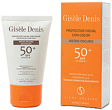 Düfte, Parfümerie und Kosmetik Getönte Gesichtscreme mit Sonnenschutz - Gisele Denis Color Facial Sunscreen Spf50+ Medium/Dark