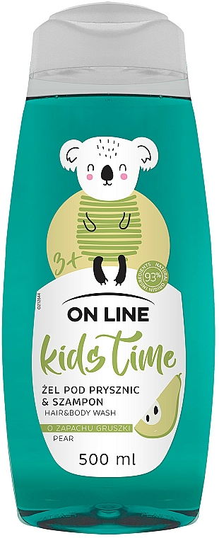 Shampoo und Duschgel mit Birne für Haar und Körper - On Line Kids Hair & Body Wash — Bild N1