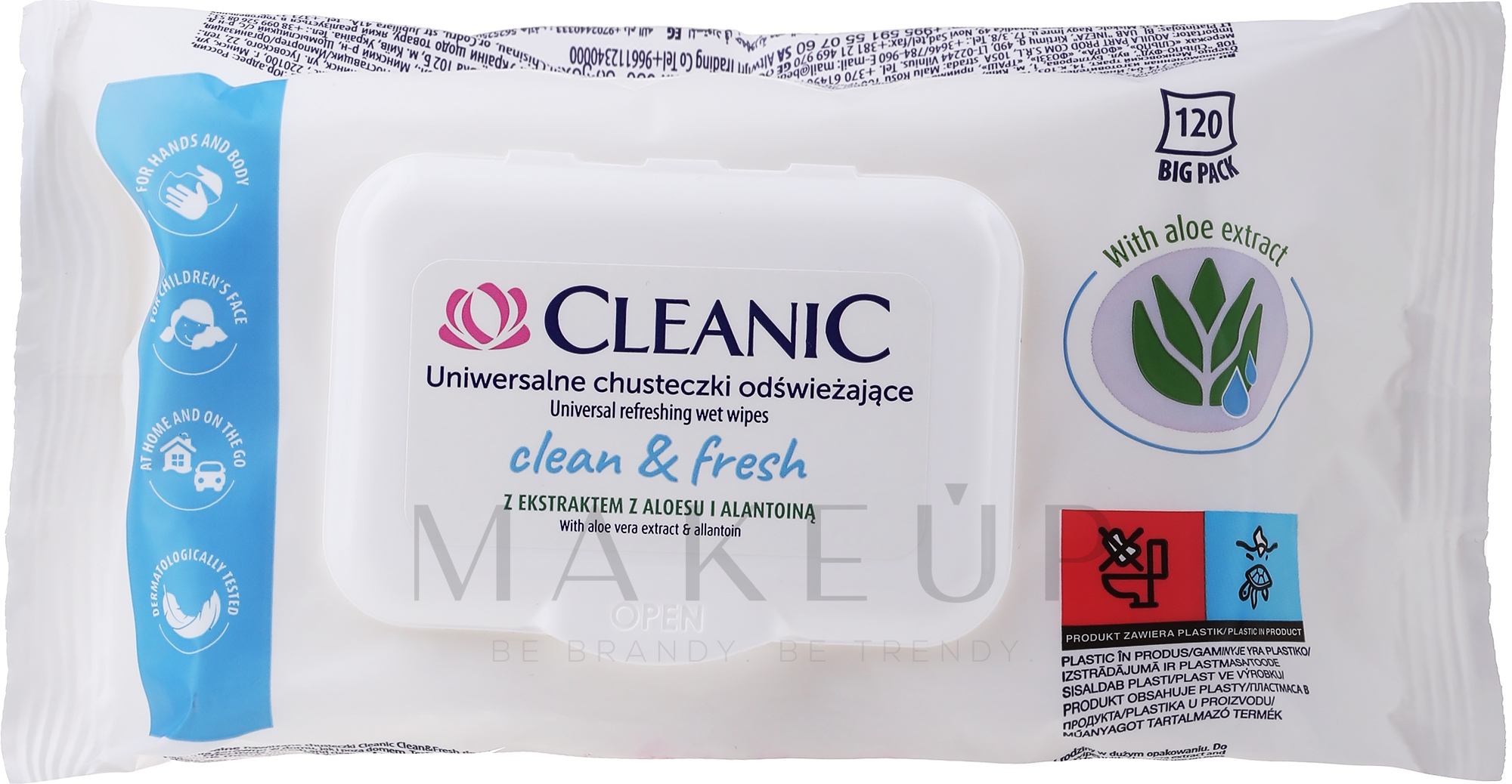 Universelle Feuchttücher 120 St. - Cleanic Clean&Fresh — Bild 120 St.