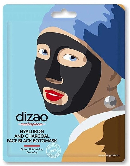 Entgiftende Gesichtsmaske mit Hyaluronsäure und Aktivkohle - Dizao — Bild N1