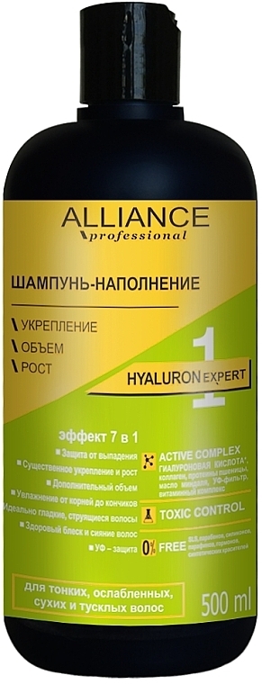 Shampoo-Haarfüller für dünnes, schwaches, trockenes und stumpfes Haar - Alliance Professional Hyaluron Expert Shampoo — Bild N1